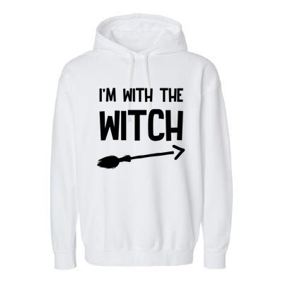 I'm With The Witch Garment-Dyed Fleece Hoodie