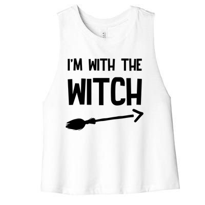 I'm With The Witch Women's Racerback Cropped Tank