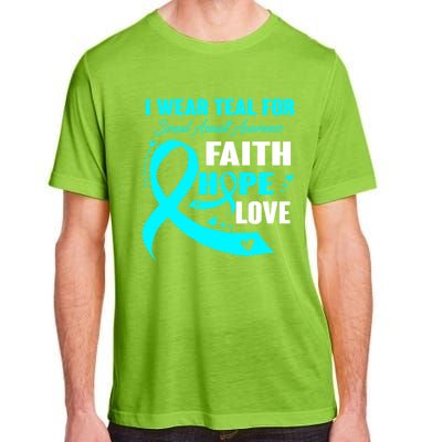 I Wear Teal For Sexual Assault Awareness Funny Gift Adult ChromaSoft Performance T-Shirt