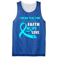 I Wear Teal For Sexual Assault Awareness Funny Gift Mesh Reversible Basketball Jersey Tank