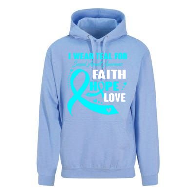 I Wear Teal For Sexual Assault Awareness Funny Gift Unisex Surf Hoodie