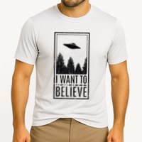 I Want To Believe Ufo Believer Alien Conspiracy Cooling Performance Crew T-Shirt