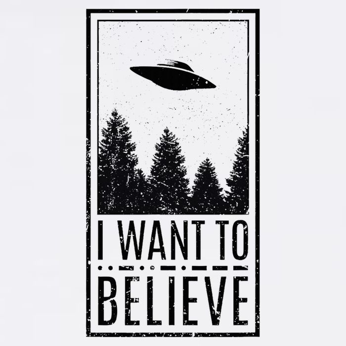 I Want To Believe Ufo Believer Alien Conspiracy Cooling Performance Crew T-Shirt