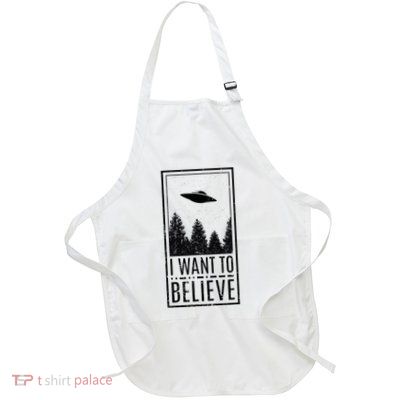 I Want To Believe Ufo Believer Alien Conspiracy Apron