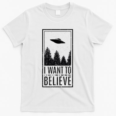 I Want To Believe Ufo Believer Alien Conspiracy T-Shirt