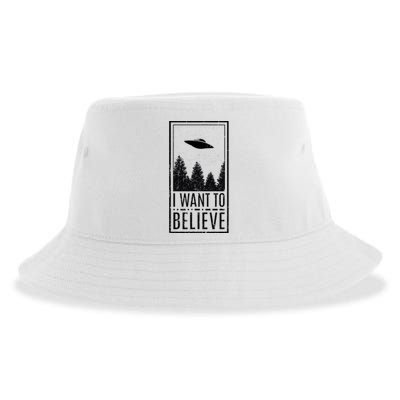 I Want To Believe Ufo Believer Alien Conspiracy Sustainable Bucket Hat