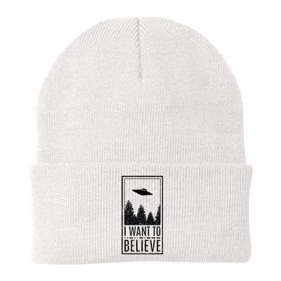 I Want To Believe Ufo Believer Alien Conspiracy Knit Cap Winter Beanie