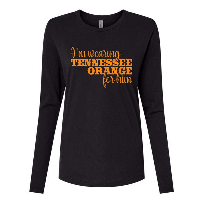 IM Wearing Tennessee Orange For Him Tn Orange Womens Cotton Relaxed Long Sleeve T-Shirt