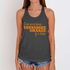 IM Wearing Tennessee Orange For Him Tn Orange Women's Knotted Racerback Tank