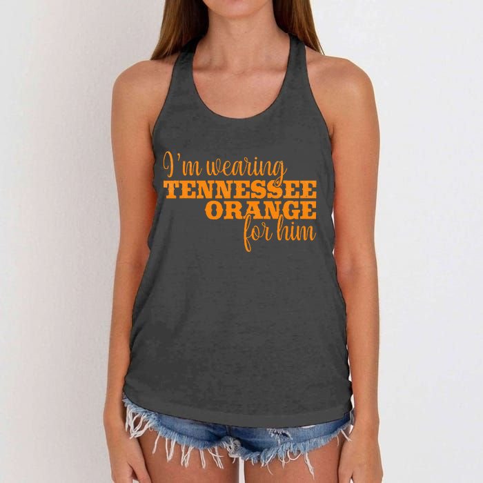 IM Wearing Tennessee Orange For Him Tn Orange Women's Knotted Racerback Tank