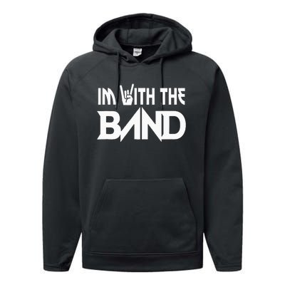 Im With The B.A.N.D Groupie Funny Music Funny Concert Performance Fleece Hoodie