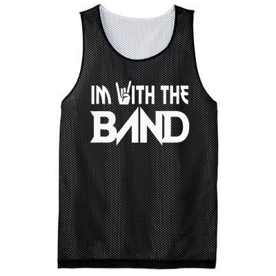 Im With The B.A.N.D Groupie Funny Music Funny Concert Mesh Reversible Basketball Jersey Tank