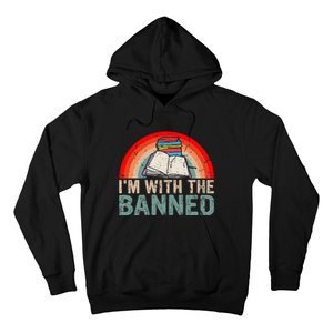 Im With The Banned Read Banned Books Lover Bookworm Hoodie