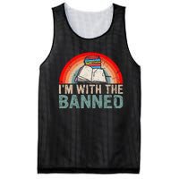 Im With The Banned Read Banned Books Lover Bookworm Mesh Reversible Basketball Jersey Tank