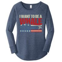 I Want To Be A Whale Psychiatrist Funny Political 2024 Women's Perfect Tri Tunic Long Sleeve Shirt