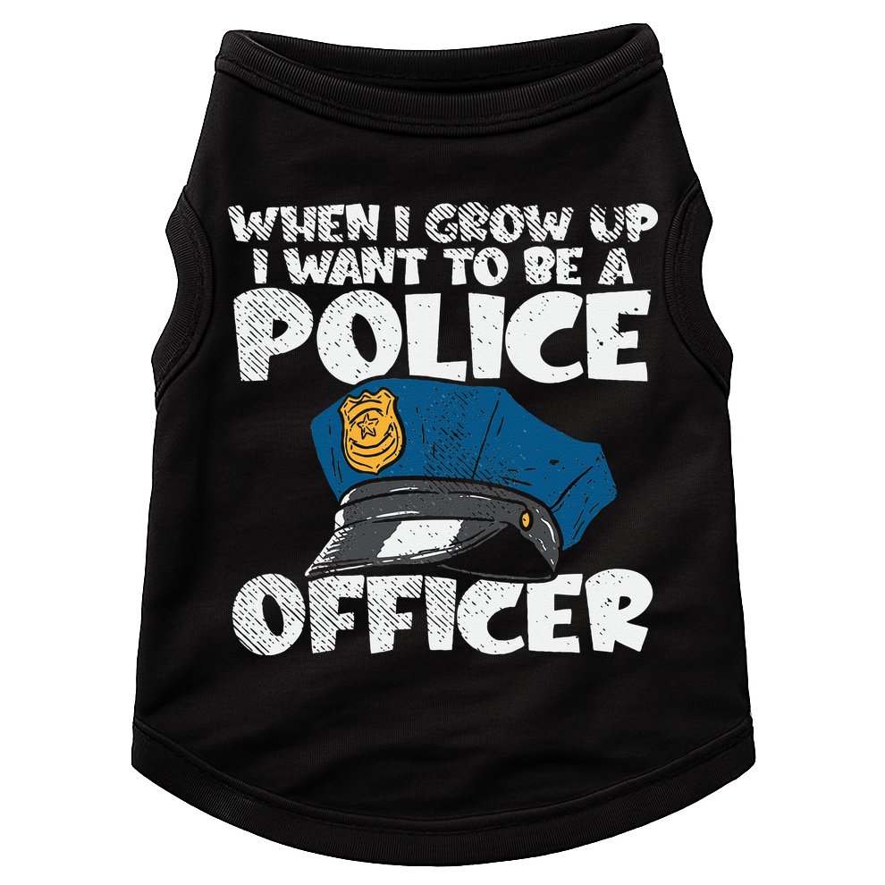 I Want To Be A Police Officer Blue Line Future Cop Doggie Tank