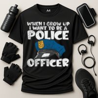 I Want To Be A Police Officer Blue Line Future Cop Cooling Performance Crew T-Shirt