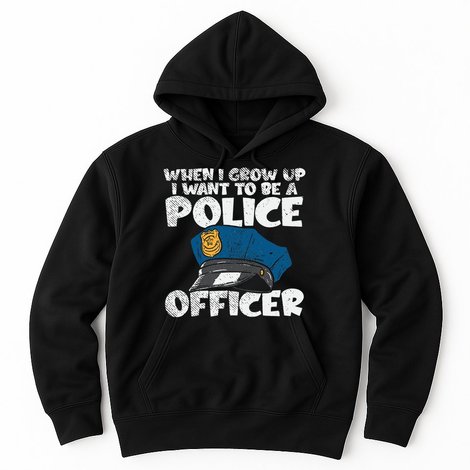 I Want To Be A Police Officer Blue Line Future Cop Hoodie