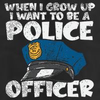 I Want To Be A Police Officer Blue Line Future Cop Adult Drive Performance Visor