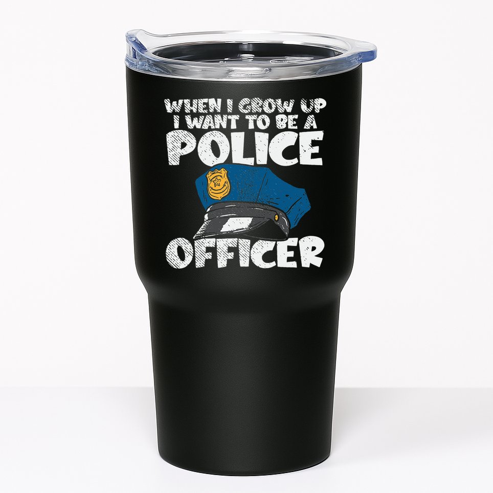 I Want To Be A Police Officer Blue Line Future Cop Tumbler
