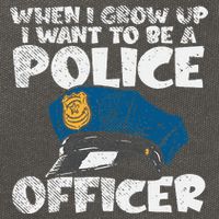 I Want To Be A Police Officer Blue Line Future Cop Cotton Canvas Backpack