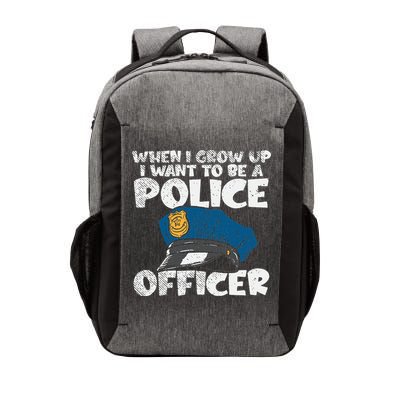 I Want To Be A Police Officer Blue Line Future Cop Vector Backpack