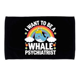 I Want To Be A Whale Psychiatrist Funny Political 2024 Microfiber Hand Towel