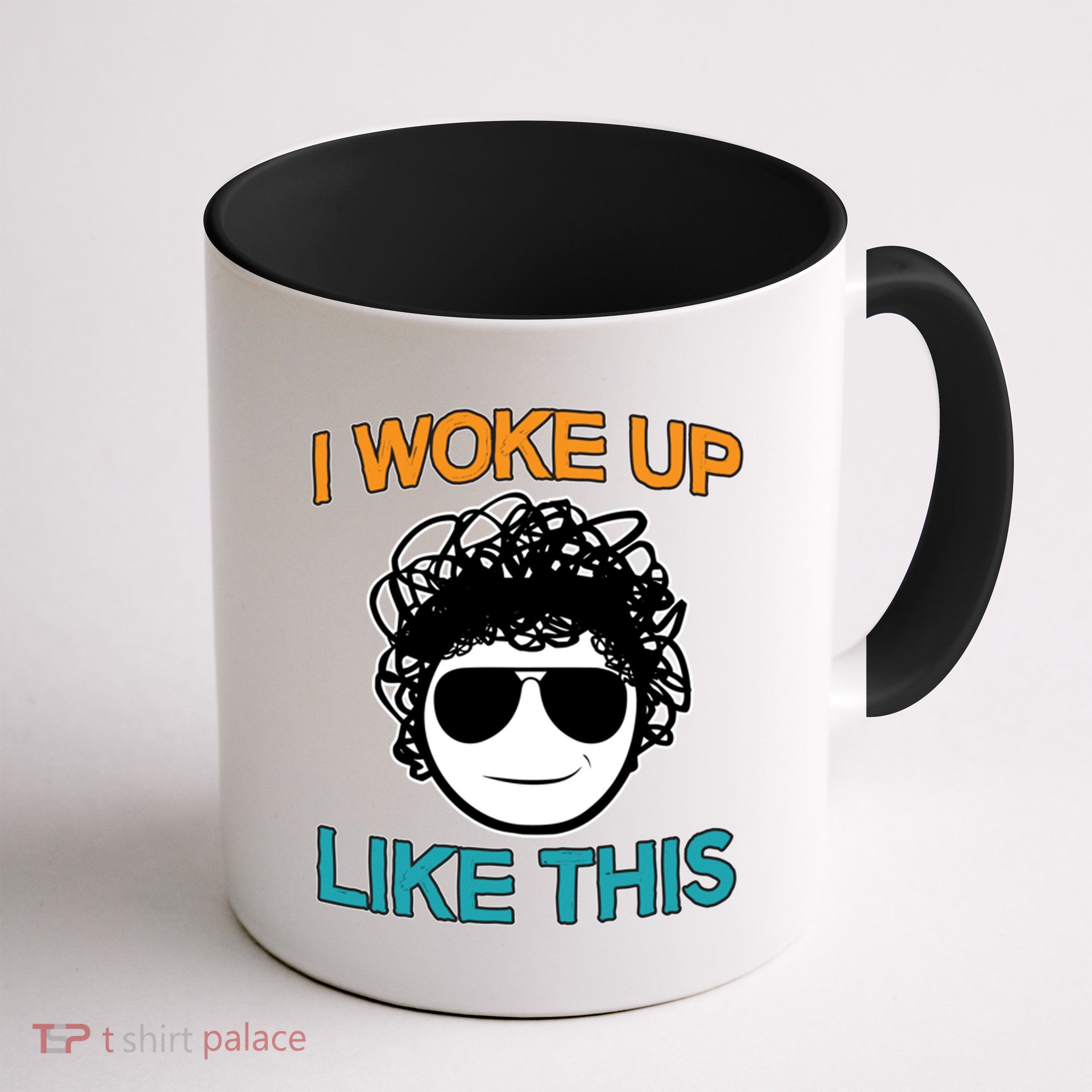 I Woke Up Like This Funny Emoji Smile Cool Face Mug