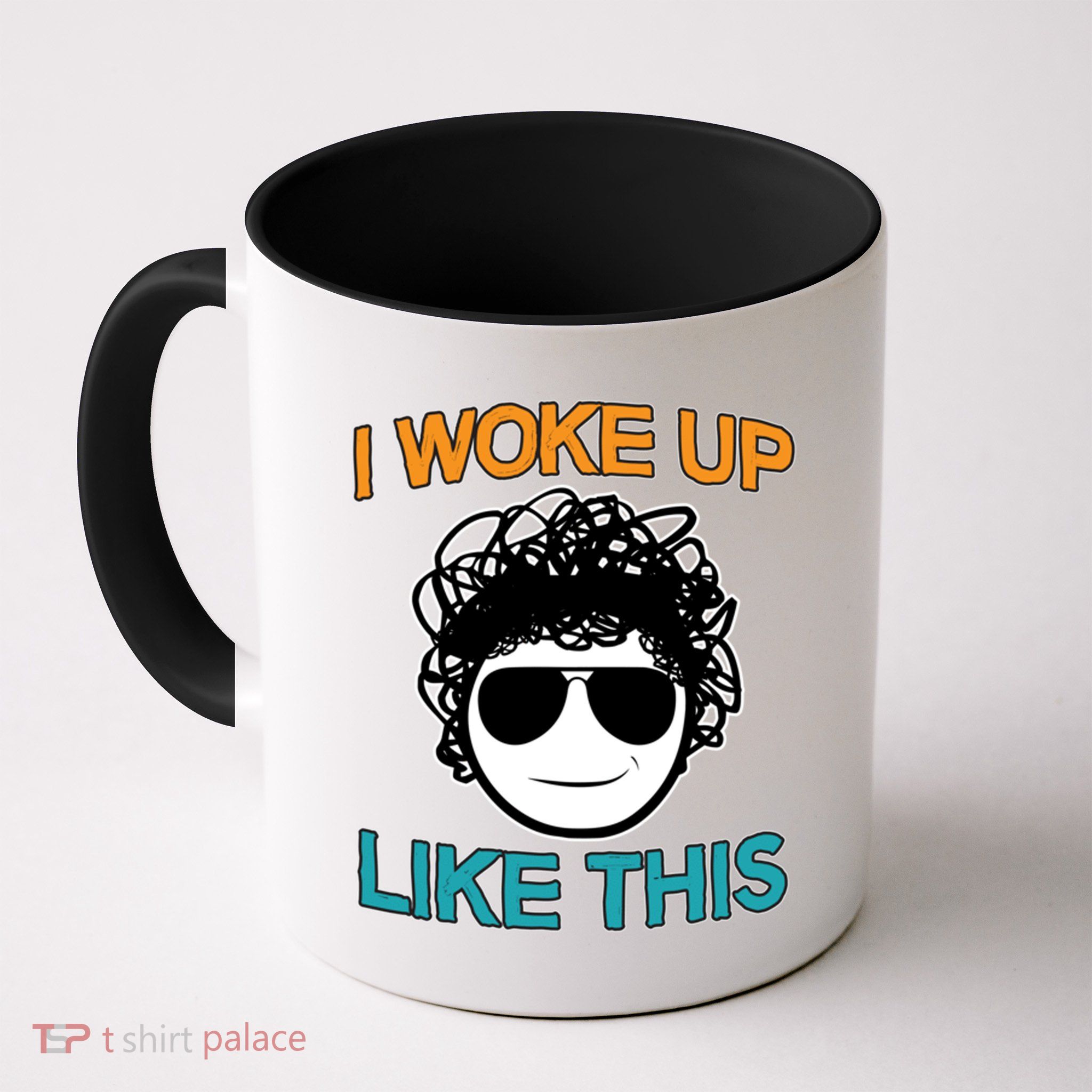 I Woke Up Like This Funny Emoji Smile Cool Face Mug