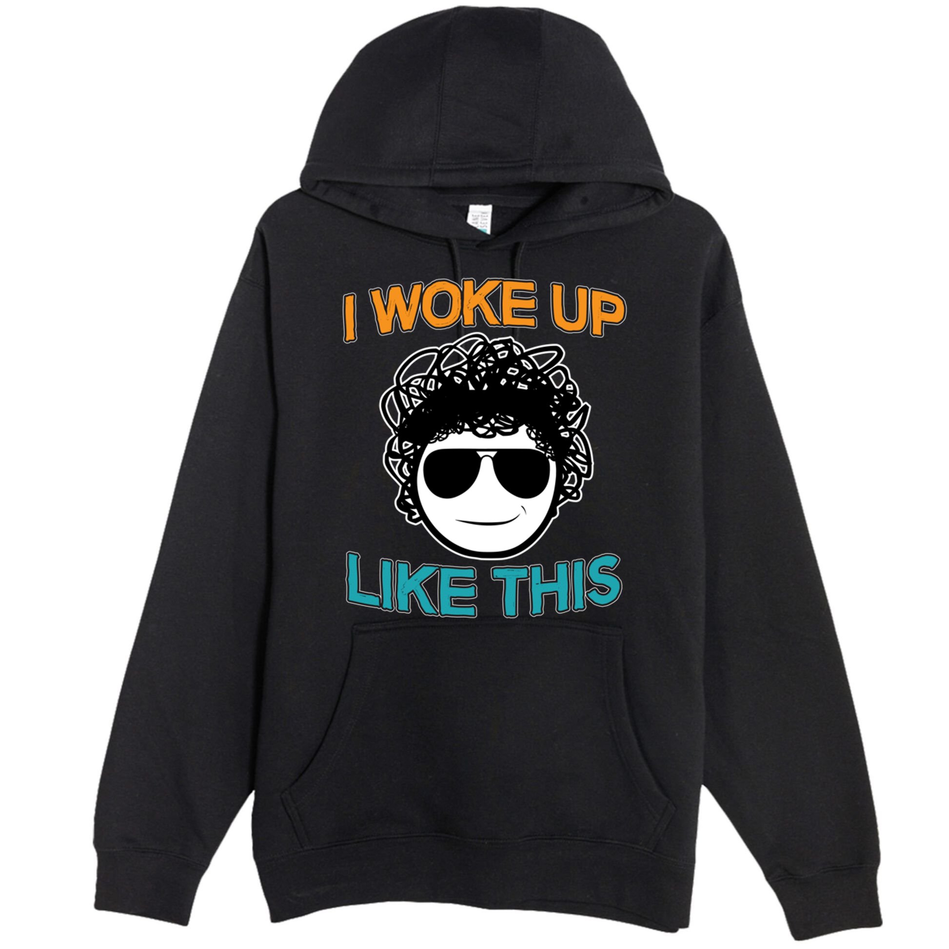 I Woke Up Like This Funny Emoji Smile Cool Face Premium Pullover Hoodie