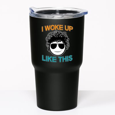 I Woke Up Like This Funny Emoji Smile Cool Face Tumbler