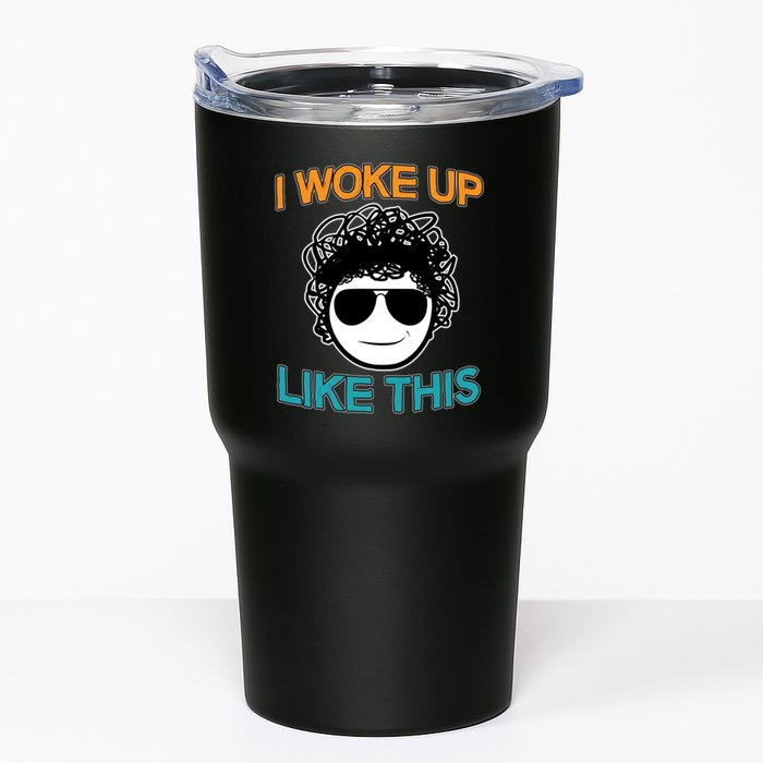 I Woke Up Like This Funny Emoji Smile Cool Face Tumbler