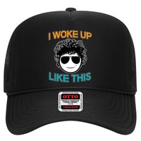 I Woke Up Like This Funny Emoji Smile Cool Face Hat