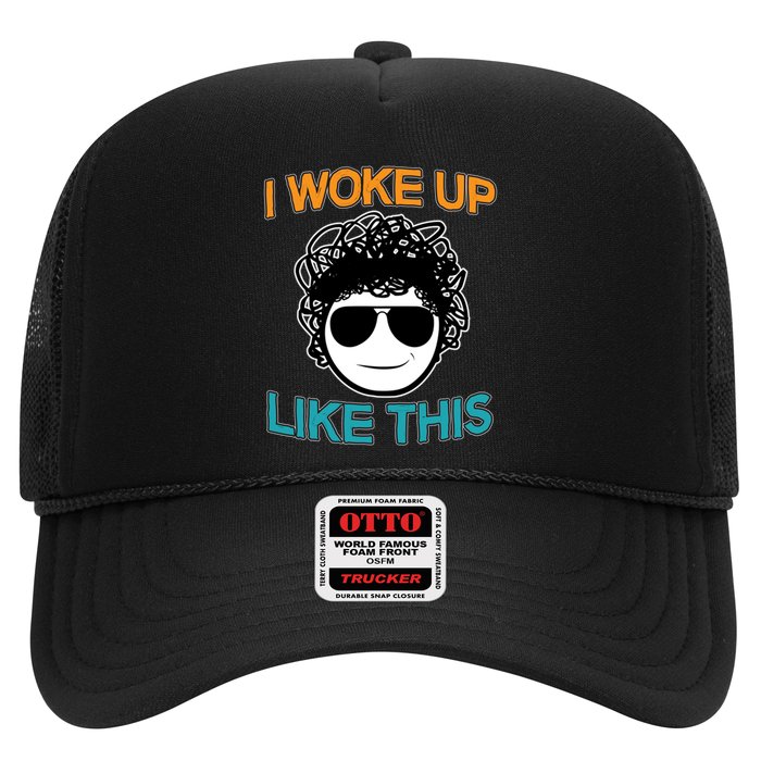 I Woke Up Like This Funny Emoji Smile Cool Face Hat