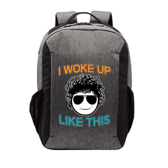 I Woke Up Like This Funny Emoji Smile Cool Face Vector Backpack