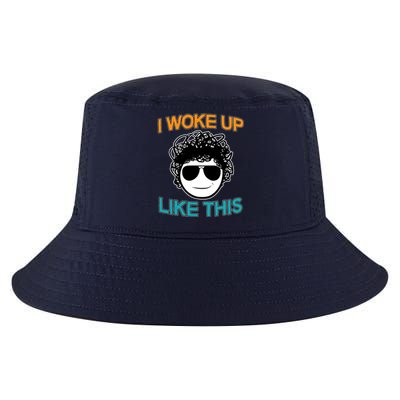 I Woke Up Like This Funny Emoji Smile Cool Face Cool Comfort Performance Bucket Hat