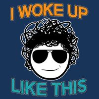 I Woke Up Like This Funny Emoji Smile Cool Face Performance Shirt