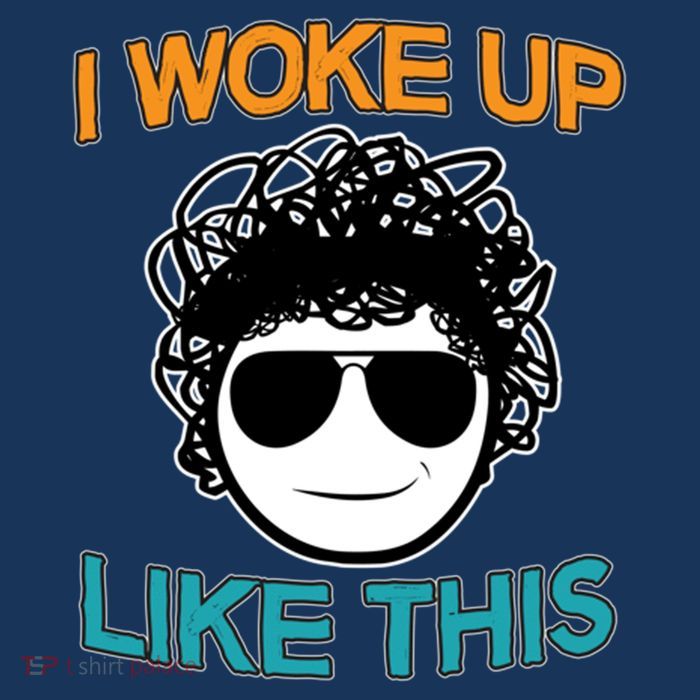 I Woke Up Like This Funny Emoji Smile Cool Face Tall T-Shirt