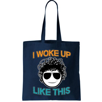I Woke Up Like This Funny Emoji Smile Cool Face Bag