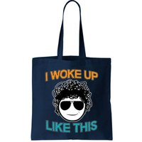 I Woke Up Like This Funny Emoji Smile Cool Face Bag