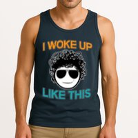 I Woke Up Like This Funny Emoji Smile Cool Face Tank Top