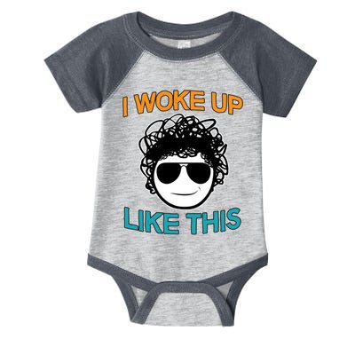 I Woke Up Like This Funny Emoji Smile Cool Face Infant Baby Jersey Bodysuit