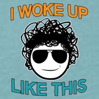 I Woke Up Like This Funny Emoji Smile Cool Face Sueded Cloud Jersey T-Shirt