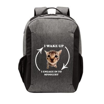I Wake Up I Engage In Tomfoolery Silly Cat Meme Vector Backpack