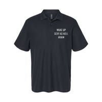 I Woke Up Sexy As Hell Again Funny Sarcastic Women Saying Softstyle Adult Sport Polo