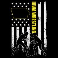 Iowa Wrestling Usa Flag Apparel American Flag Iowa Wrestler Drawstring Bag