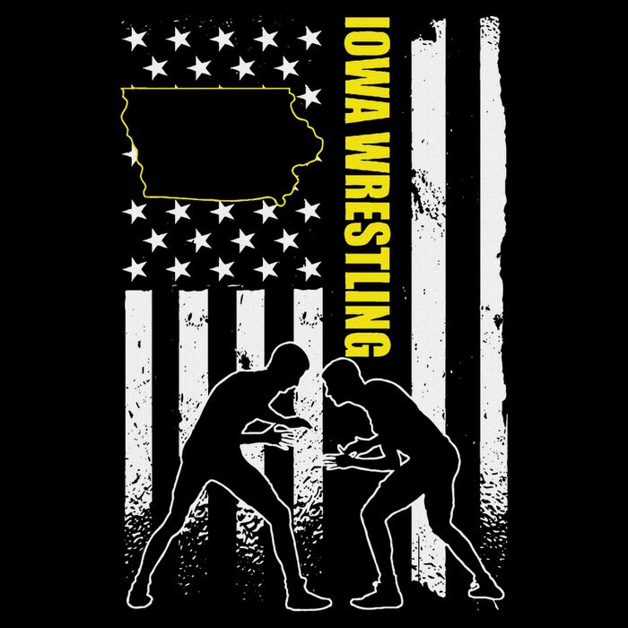 Iowa Wrestling Usa Flag Apparel American Flag Iowa Wrestler Drawstring Bag