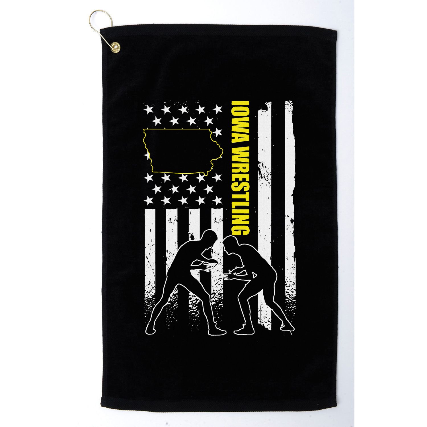 Iowa Wrestling Usa Flag Apparel American Flag Iowa Wrestler Golf Towel
