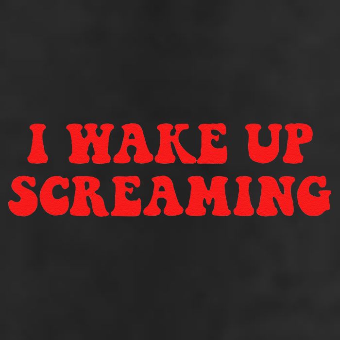I Wake Up Screaming Funny Apparel Golf Towel