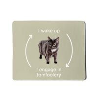 I Wake Up I Engage In Tomfoolery Silly Cat Meme Mousepad